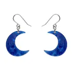 Erstwilder - Fan Favourites - Crescent Moon Drop Earrings - Blue