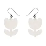 Erstwilder - Fan Favourites - Tulip Drop Earrings - White