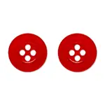 Erstwilder Arts & Crafts - Button Stud Earrings - Red