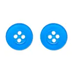 Erstwilder Arts & Crafts - Button Stud Earrings - Blue