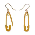 Erstwilder Arts & Crafts - Safety Pin Drop Earrings - Gold