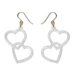 Erstwilder - Celebrations - Heart Rings Drop Earrings - White