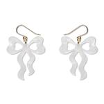 Erstwilder - Celebrations - Bows Drop Earrings - White