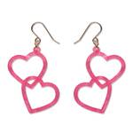 Erstwilder - Celebrations - Heart Rings Drop Earrings - Pink