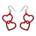 Erstwilder - Celebrations - Heart Rings Drop Earrings - Red
