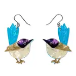 Erstwilder - The Rarest Kind - Purple-Crowned Fairy Wren Drop Earrings