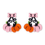 Erstwilder - Midnight Mischief - Pair O'Pumpkins Drop Earrings