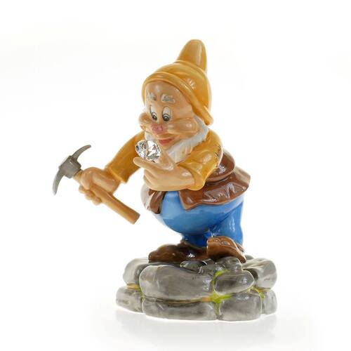 English Ladies Snow White and the Seven Dwarfs - Diamond Mine Happy Figurine