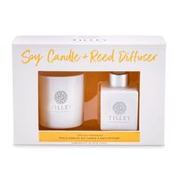 Tilley Body Candle & Reed Diffuser Gift Set - Tahitian Frangipani