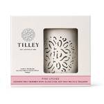 Tilley Ceramic Wax Melt Burner and Soy Wax Melts Set - Pink Lychee