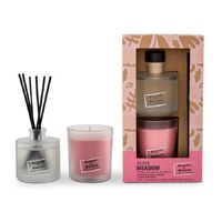Scents of Nature by Tilley Christmas Limited Edition Candle And Diffuser Gift Set - Rose Meadow