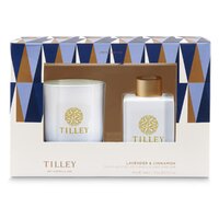 Tilley Christmas Limited Edition Candle & Reed Diffuser Gift Set - Lavender & Cinnamon