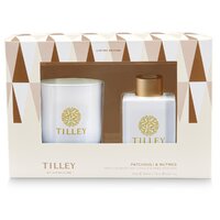 Tilley Christmas Limited Edition Candle & Reed Diffuser Gift Set - Patchouli & Nutmeg