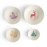 Royal Doulton Christmas 1815 Mixed Pattern Stacking Bowl 4 Piece Set