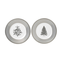 Wedgwood Winter White Set of 2 Christmas Plates 20cm
