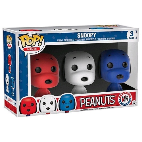 Pop! Vinyl - Peanuts - Snoopy Rock the Vote US Exclusive Mini 3 Pack