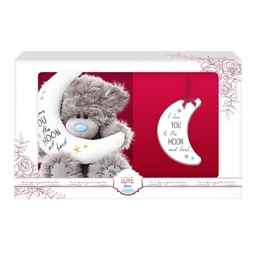 Tatty Teddy Made With Love Me to You - Bear & Plaque Set Love You To The Moon and Back