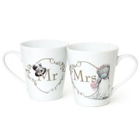 Tatty Teddy Me To You Double Mug Set - Mr & Mrs Wedding