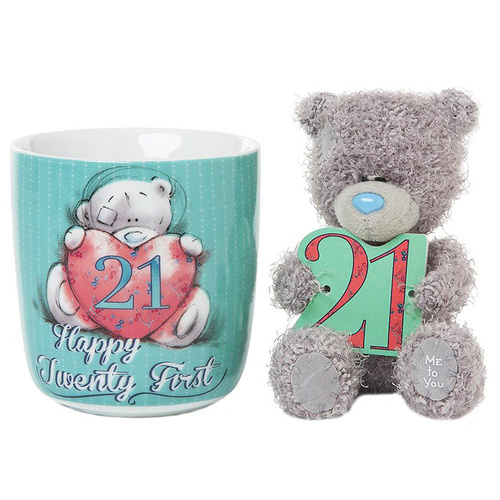 Tatty Teddy 21st Birthday Me to You Bear Mug and Plush Gift Set