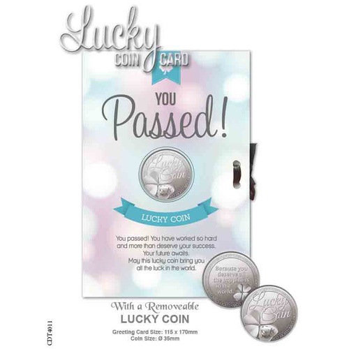 Lucky Coin Card - You Passed