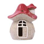 Splosh Whimsical Garden - Ceramic Mallow Mushroom Light Up House