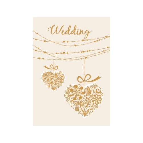 Greeting Card - Wedding - Gold Hearts