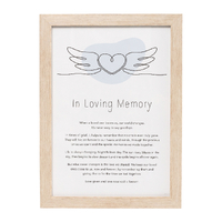 Splosh Gift Of Words plaque - In Loving Memory