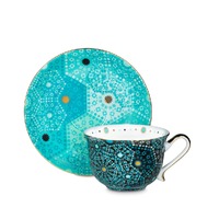 T2 Generous Cup And Saucer - Moroccan Tealeidoscope Green