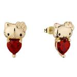 Couture Kingdom - Sanrio - Hello Kitty January Birthstone Stud Earrings Gold