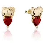 Couture Kingdom - Sanrio - Hello Kitty January Birthstone Stud Earrings Gold