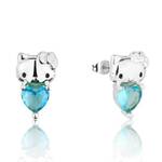 Couture Kingdom - Sanrio - Hello Kitty March Birthstone Stud Earrings Silver