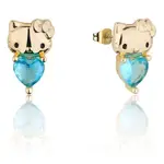 Couture Kingdom - Sanrio - Hello Kitty March Birthstone Stud Earrings Gold