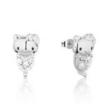 Couture Kingdom - Sanrio - Hello Kitty April Birthstone Stud Earrings Silver