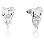 Couture Kingdom - Sanrio - Hello Kitty April Birthstone Stud Earrings Silver