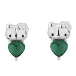 Couture Kingdom - Sanrio - Hello Kitty May Birthstone Stud Earrings Silver