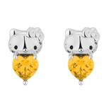 Couture Kingdom - Sanrio - Hello Kitty November Birthstone Stud Earrings Silver