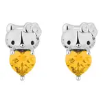 Couture Kingdom - Sanrio - Hello Kitty November Birthstone Stud Earrings Silver