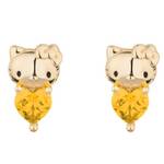 Couture Kingdom - Sanrio - Hello Kitty November Birthstone Stud Earrings Gold
