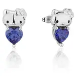 Couture Kingdom - Sanrio - Hello Kitty December Birthstone Stud Earrings Silver