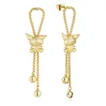 Couture Kingdom - Sanrio - Kuromi Drop Earrings Yellow Gold