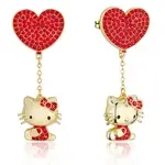 Couture Kingdom - Sanrio - Hello Kitty Crystal Heart Drop Earrings Gold