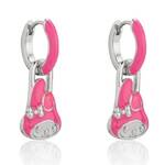 Couture Kingdom - Sanrio - My Melody Enamel Mini Hoop Earrings Silver