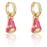 Couture Kingdom - Sanrio - My Melody Enamel Mini Hoop Earrings Gold