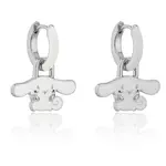 Couture Kingdom - Sanrio - Cinnamoroll Enamel Mini Hoop Earrings Silver