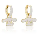 Couture Kingdom - Sanrio - Cinnamoroll Enamel Mini Hoop Earrings Gold