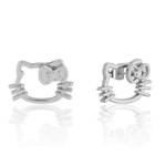 Couture Kingdom - Sanrio - Hello Kitty Outline Stud Earrings Silver