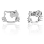 Couture Kingdom - Sanrio - Hello Kitty Outline Stud Earrings Silver