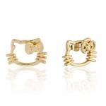 Couture Kingdom - Sanrio - Hello Kitty Outline Stud Earrings Gold