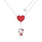 Couture Kingdom - Sanrio - Hello Kitty Crystal Heart Necklace Silver