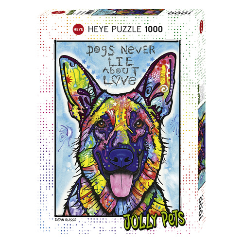 Heye Puzzle 1000pc - Jolly Pets by Dean Russo - Dogs Never Lie